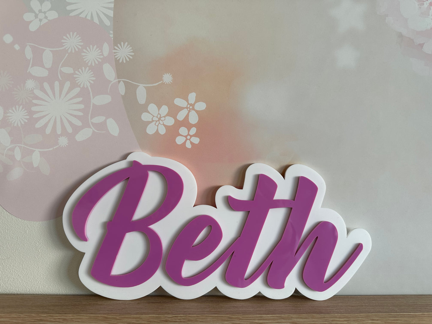 3D Double Layered Name Sign