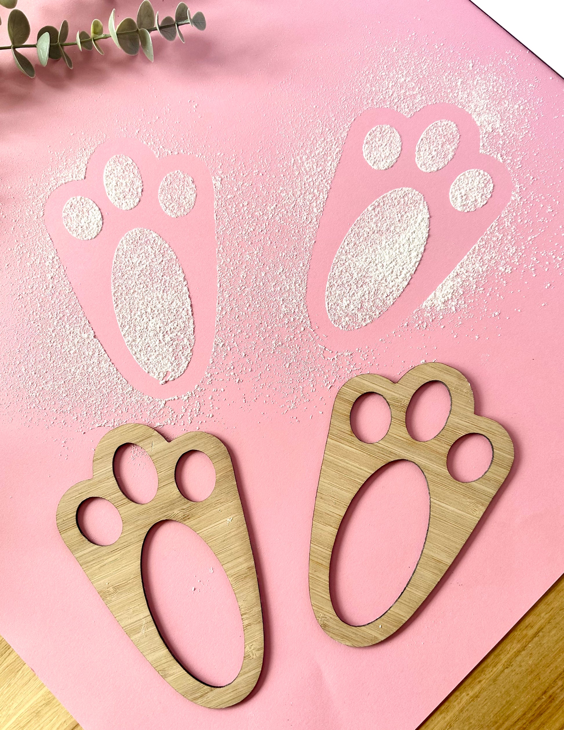 Easter Bunny Feet Stencils