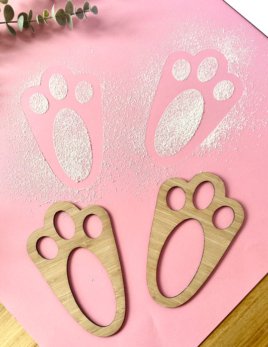 Easter Bunny Feet Stencils