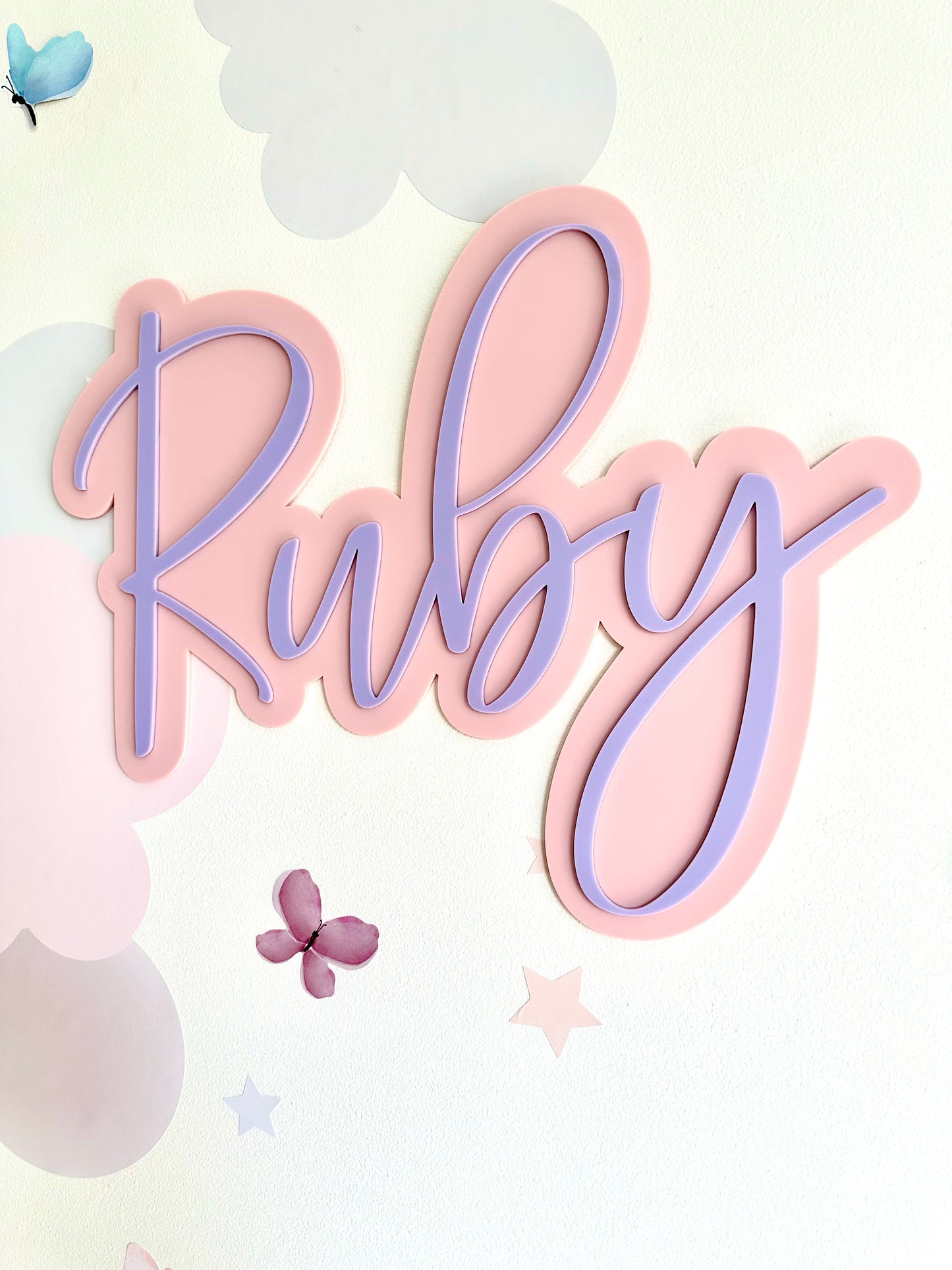 3D Double Layered Name Sign