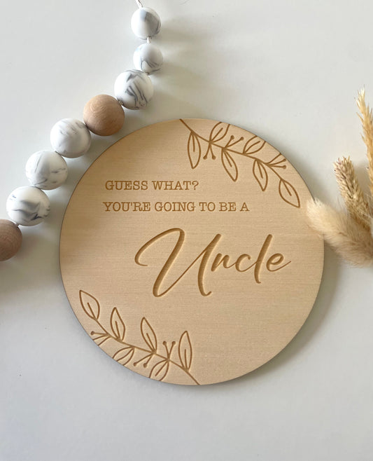 Single Announcement Plaque - You're going to be an Uncle