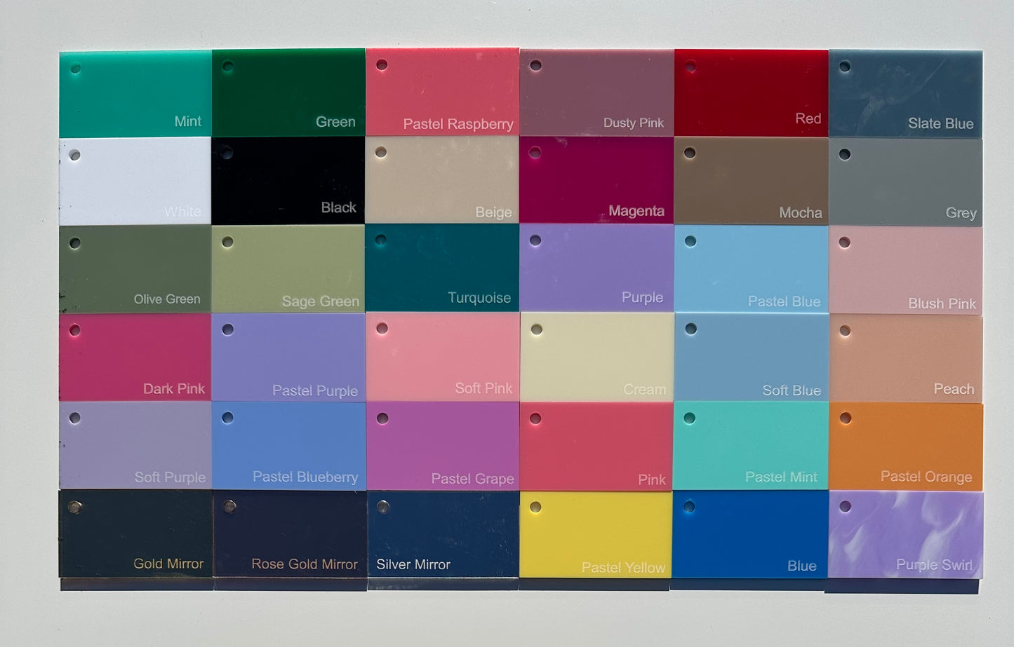 Round Acrylic Name Plaque - 2 colour selection