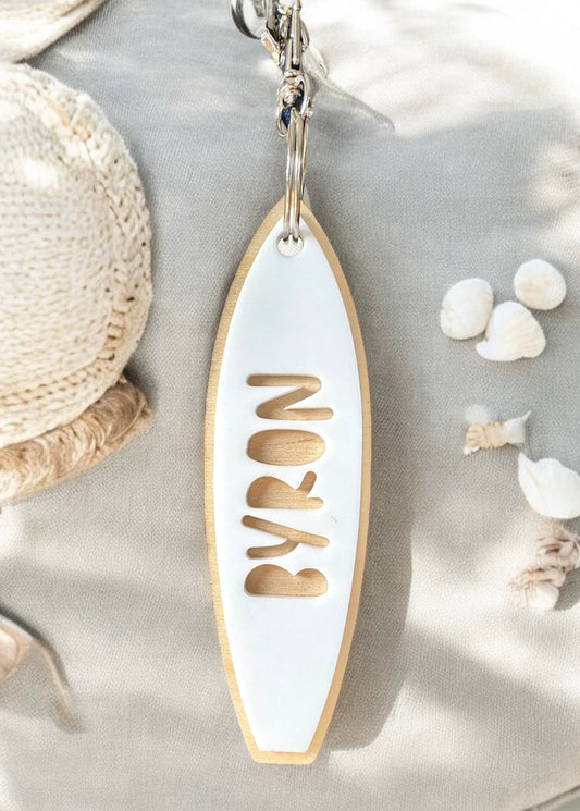 Surfboard Personalised Bag Tag or Key Ring